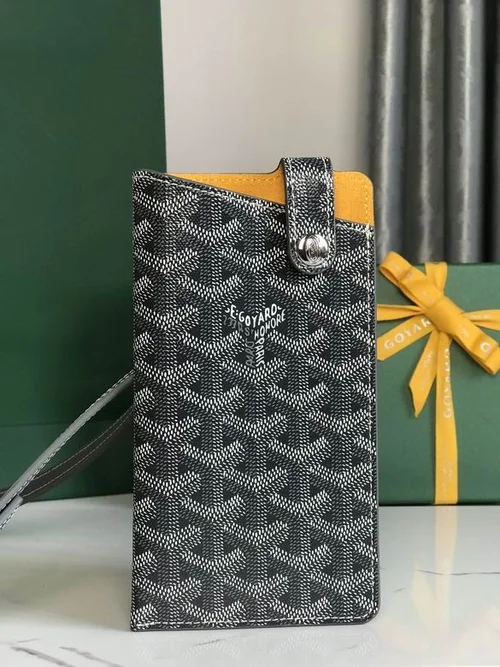 Goyard Original Cell Phone Bag Authentic Mini Coated Canvas