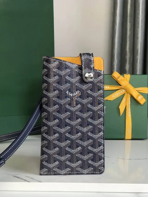 Goyard Original Cell Phone Bag Authentic Mini Coated Canvas
