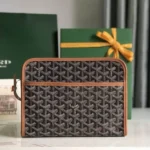 Goyard Original Toiletries Pouch Authentic Coated Canvas