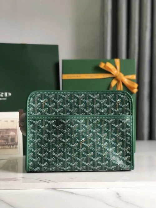 Goyard Original Toiletries Pouch Authentic Coated Canvas