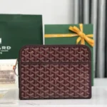 Goyard Original Toiletries Pouch Authentic Coated Canvas