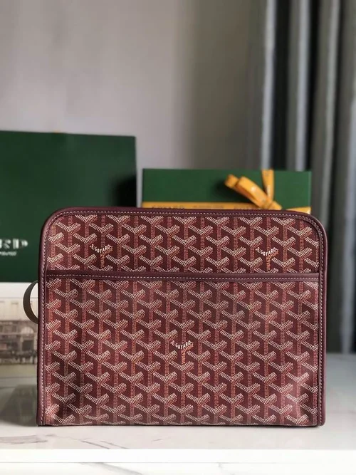 Goyard Original Toiletries Pouch Authentic Coated Canvas