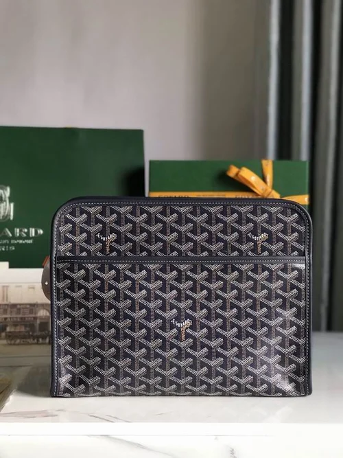 Goyard Original Toiletries Pouch Authentic Coated Canvas