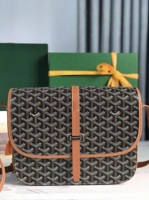 Goyard Original Postman Bag Authentic Coated Canvas Luxury