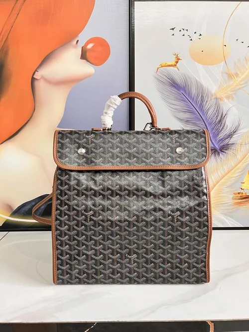 Goyard Large Backpack Women Men Luxury Coated Canvas