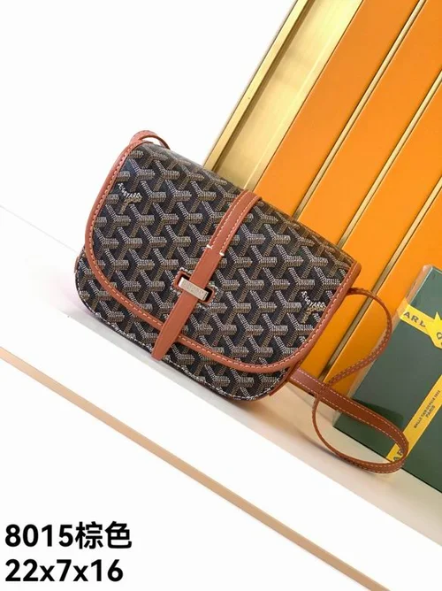 Goyard Messenger Bag Men Women Luxury Coated Canvas