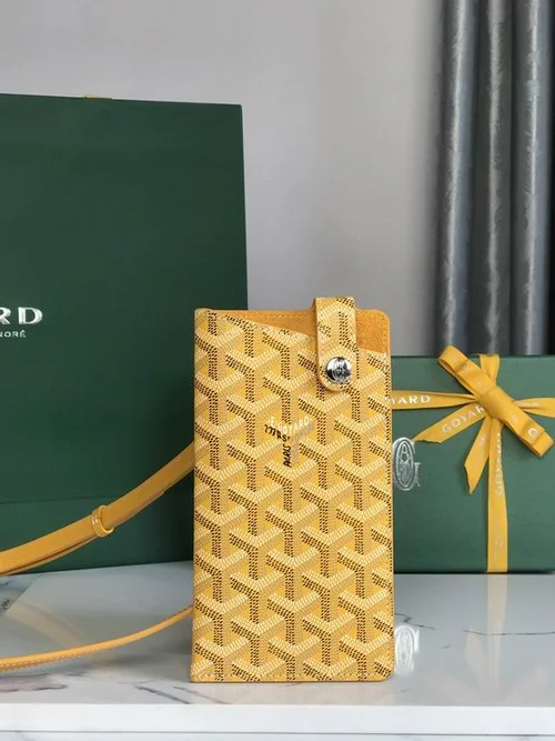 Goyard Original Cell Phone Bag Authentic Mini Coated Canvas