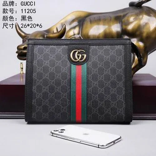 11 Gucci Original Men's Bag Authentic Leather Luxury