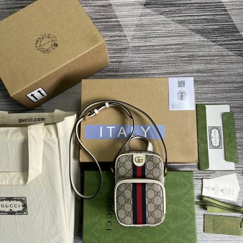 11 Gucci Original Men's Bag Authentic Leather Luxury