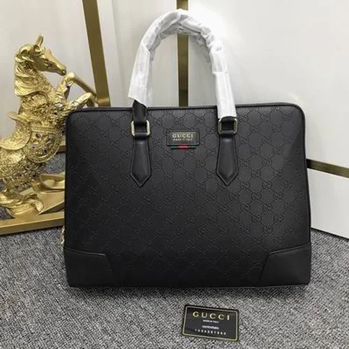 11 Gucci Original Briefcase Men Authentic Leather Luxury
