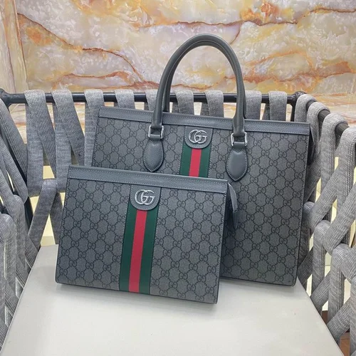 11 Gucci Original Briefcase Men Authentic Leather Luxury