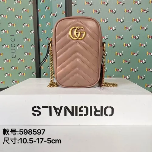 11 Gucci Original Cell Phone Bag Mini Authentic GG Canvas