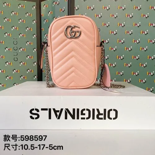 11 Gucci Original Cell Phone Bag Mini Authentic GG Canvas