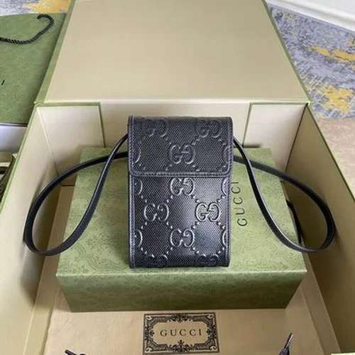 11 Gucci Original Cell Phone Bag Mini Authentic GG Canvas