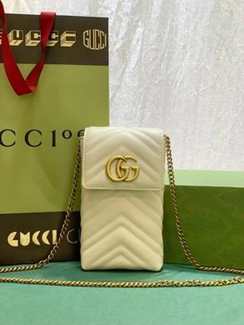 11 Gucci Original Cell Phone Bag Mini Authentic GG Canvas