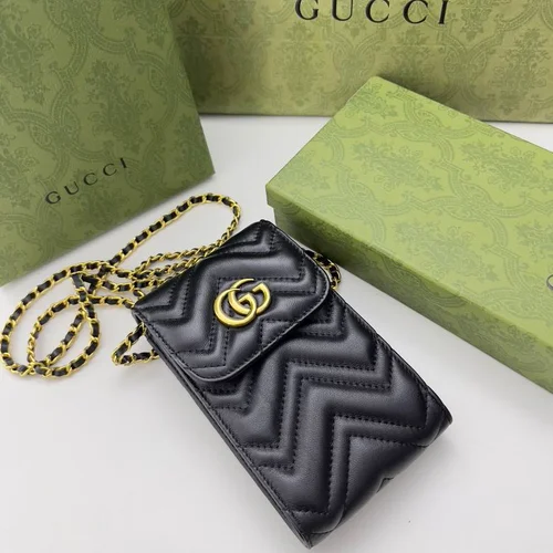 11 Gucci Original Cell Phone Bag Mini Authentic GG Canvas