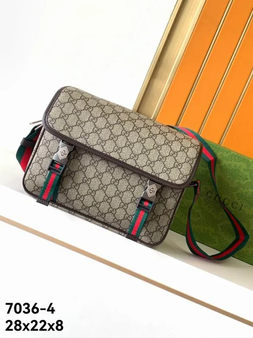11 Gucci Original Men's Messenger Bag Authentic GG Canvas