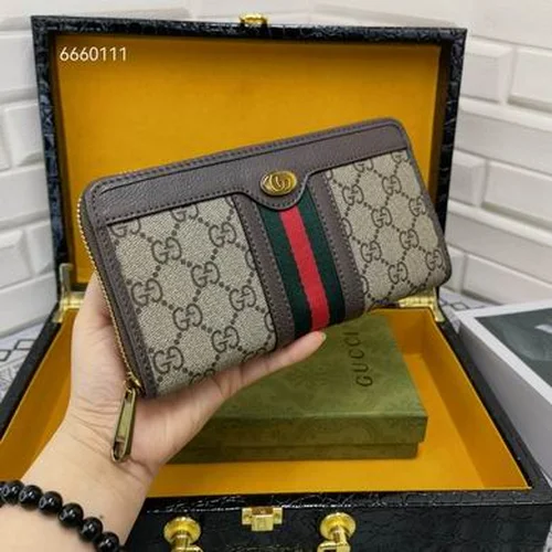 11 Gucci Original Women's Wallet Authentic GG Canvas Luxury
