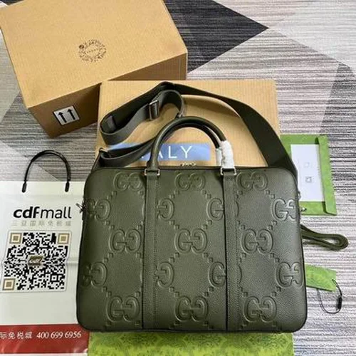 Gucci Original Briefcase Men Authentic Leather Luxury