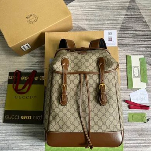 Gucci Original Backpack Large Authentic GG Canvas Luxury
