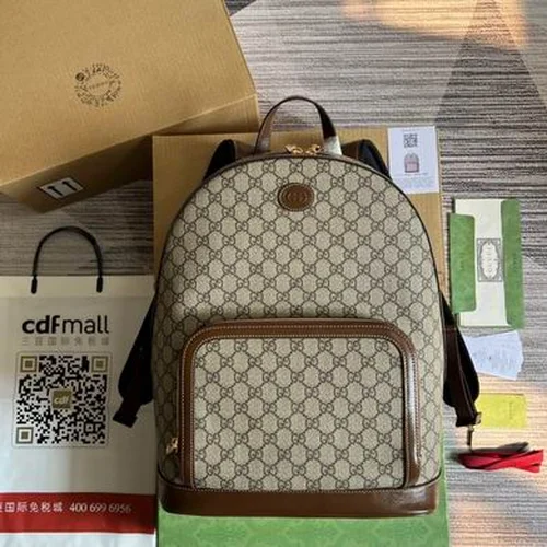 Gucci Original Backpack Large Authentic GG Canvas Luxury