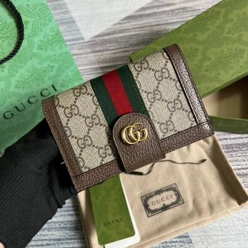 Gucci Original Women's Wallet Authentic GG Canvas Luxury