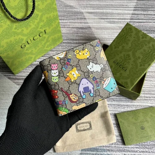 Gucci Original Women's Wallet Authentic GG Canvas Luxury