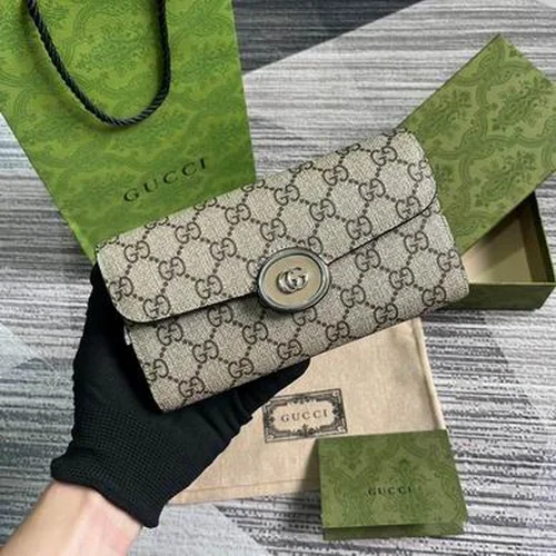 Gucci Original Women's Wallet Authentic GG Canvas Luxury