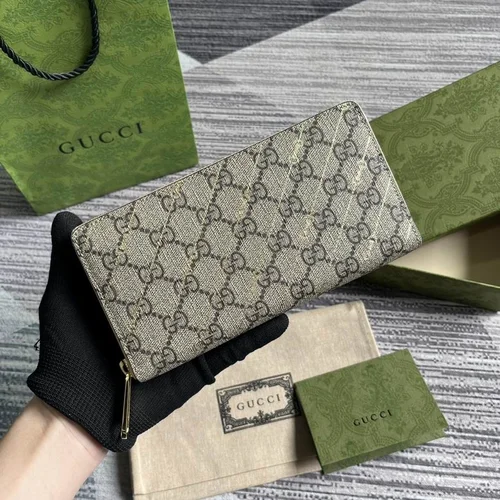 Gucci Original Women's Wallet Authentic GG Canvas Luxury