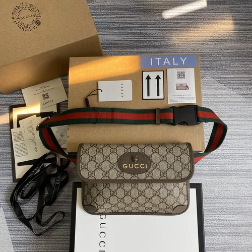 Gucci Original Waist Bags Authentic GG Canvas Luxury