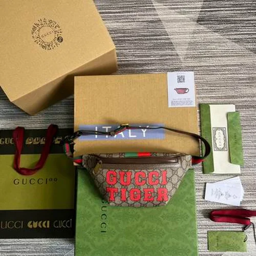 Gucci Original Waist Bags Authentic GG Canvas Luxury