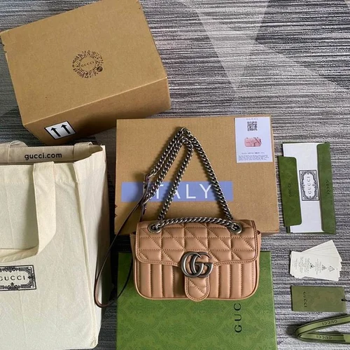 Gucci Original GG Marmont Medium Authentic Quilted Luxury