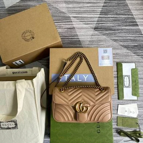 Gucci Original GG Marmont Medium Authentic Quilted Luxury