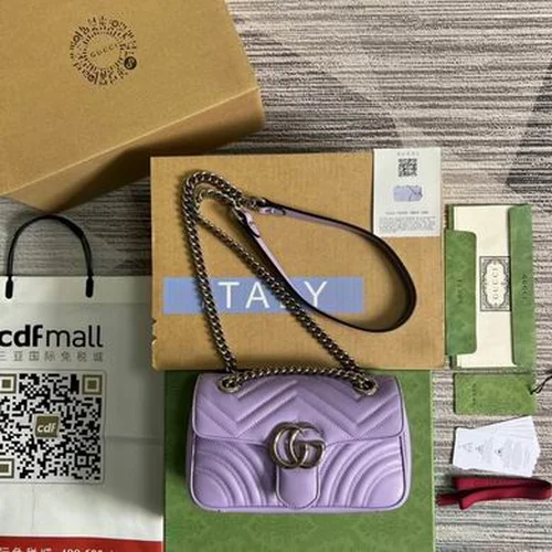 Gucci Original GG Marmont Medium Authentic Quilted Luxury