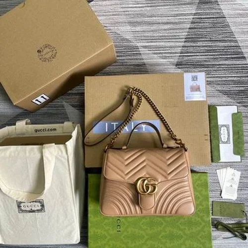 Gucci Original GG Marmont Medium Authentic Quilted Luxury