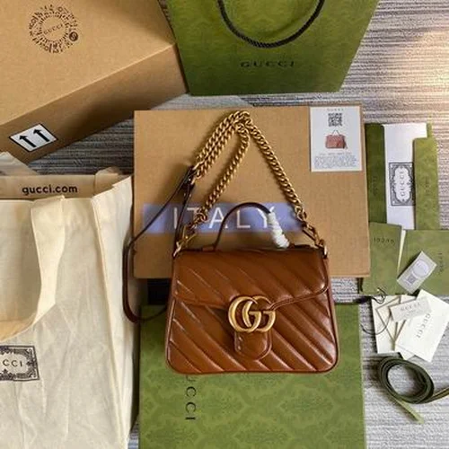 Gucci Original GG Marmont Medium Authentic Quilted Luxury