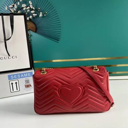 Gucci Original GG Marmont Medium Authentic Quilted Luxury