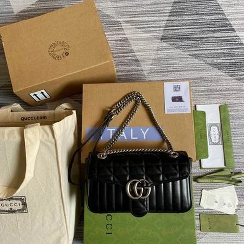 Gucci Original GG Marmont Medium Authentic Quilted Luxury