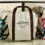 Hermes Original Backpack Large Authentic Canvas Leather