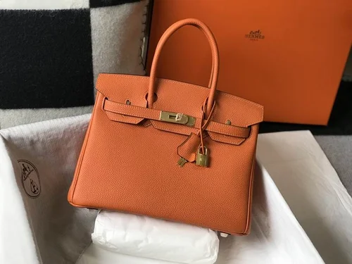 Hermes Original Birkin Bag Authentic Togo Leather Luxury