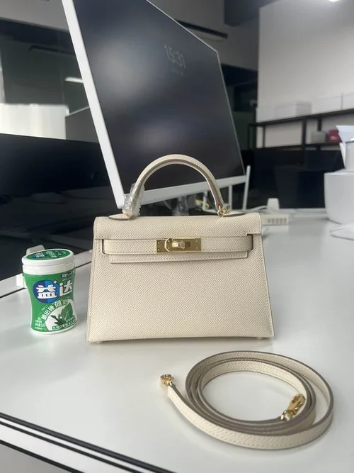 Hermes Original Herbag Zip Authentic Canvas Leather