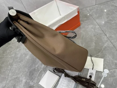 Hermes Original Herbag Zip Authentic Canvas Leather