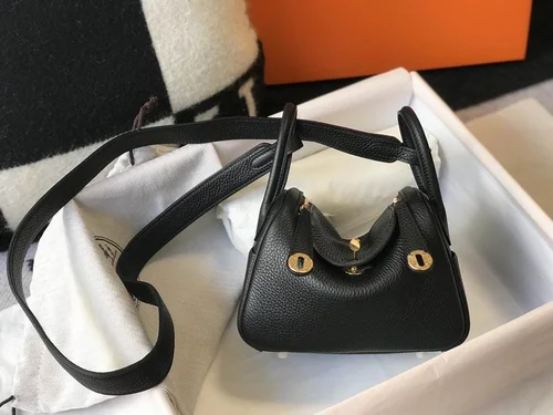 Hermes Original Lindy Bag Authentic Clemence Leather