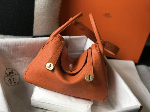 Hermes Original Lindy Bag Authentic Clemence Leather