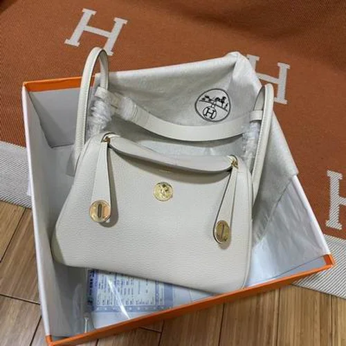 Hermes Original Lindy Bag Authentic Clemence Leather