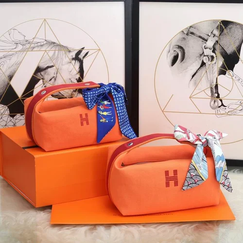 Hermes Original Trousse Bride A Brac Authentic Canvas Pouch