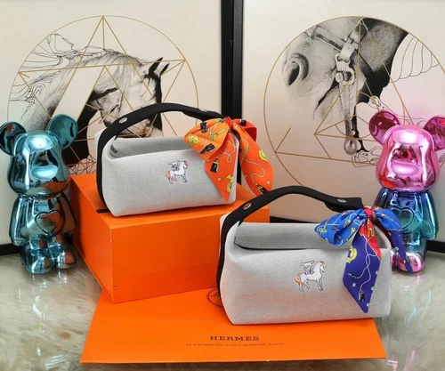 Hermes Original Trousse Bride A Brac Authentic Canvas Pouch