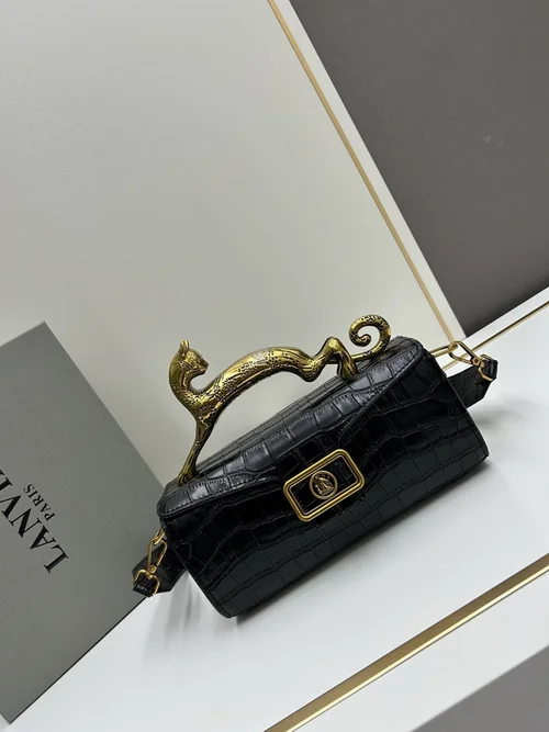 Lanvin Pencil Cat Bag 27x11x9cm Luxury Leather Designer