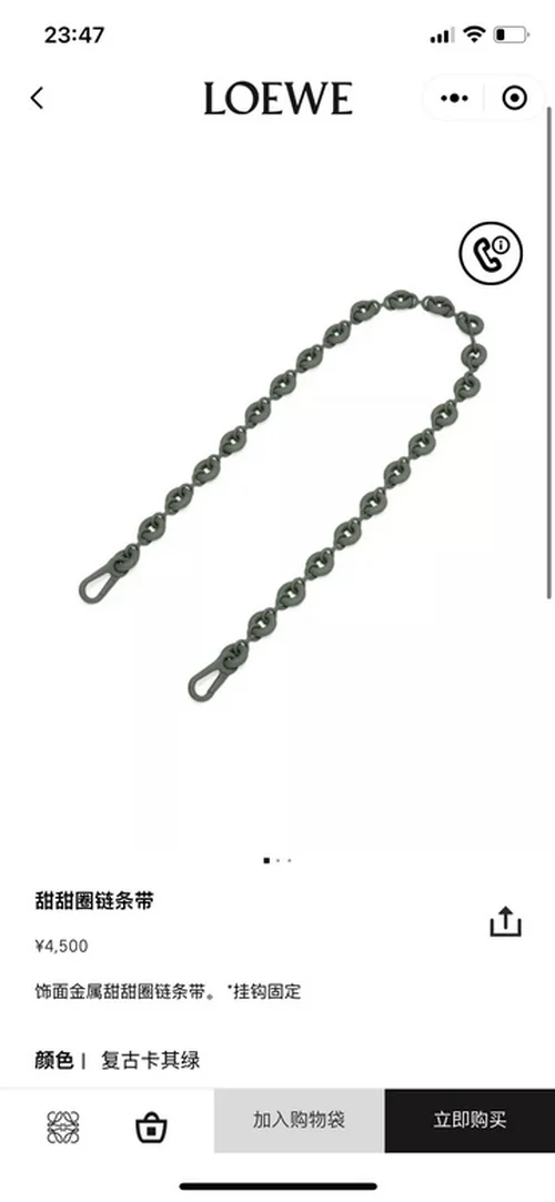 Loewe Original Shoulder Chain Bag Authentic Leather Luxury