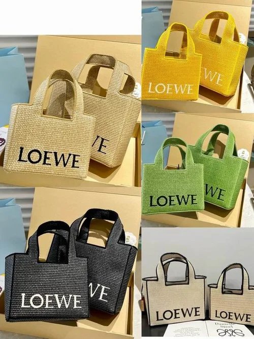 11 Loewe Large Basket Bag Women Luxury Raffia Palm Designer
